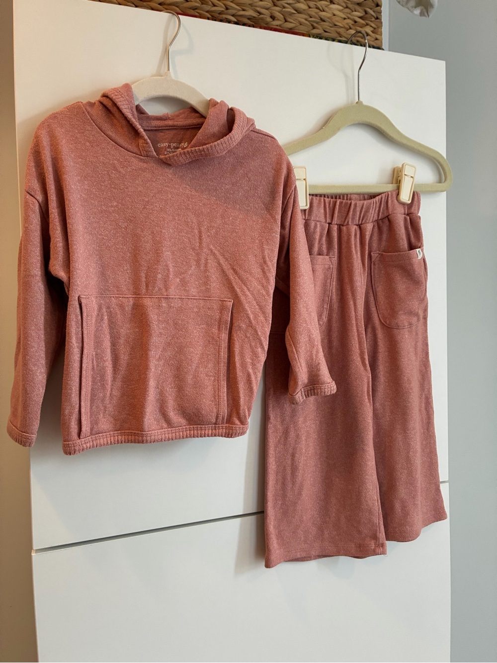 3T Cozy Pink Matching Set - Hoodie & Wide-Leg Pants